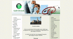 Desktop Screenshot of gyoriorvosok.hu